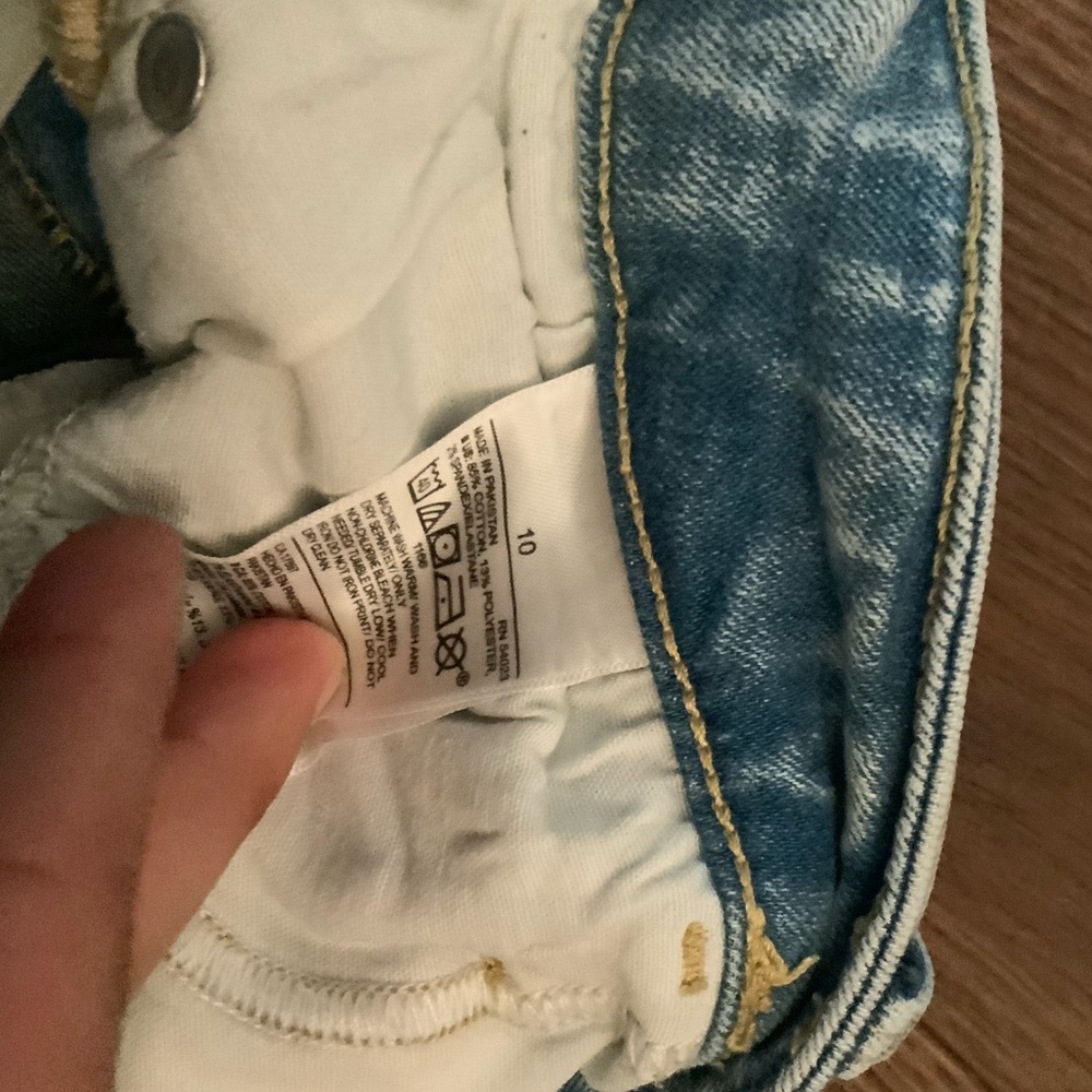 Old navy acidwash Rockstar super-skinny midrise jeans, worn less than five times